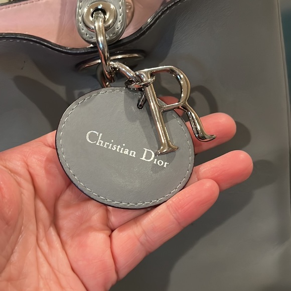 Authentic Dior Women Handbag Diorissimo Gray Leather - Picture 3 of 14